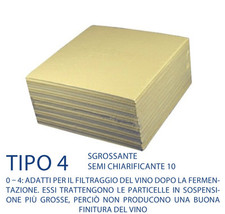 Cartoni Filtranti 25 pezzi TIPO 4 20x20 filtri vino e pompa Rover COLOMBO pulizi
