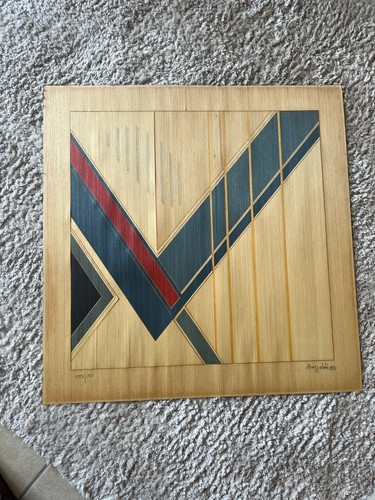 Serigrafia collage legno di - in,