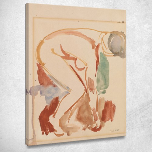 Nudo femminile piegato - nudo,