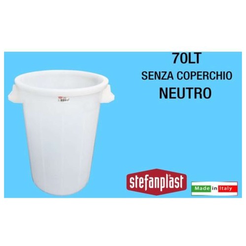 Bidone pattumiera bianco - bidone, 70