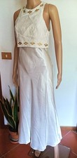 Abito lungo vintage anni 60  colore crema occasione elegante party matrimonio