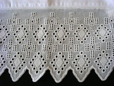 Coppia federe per cuscini in pizzo ricamato bianco 100% cotone standard M11# nuove