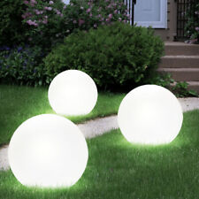 3x LED Solare Sfera Lampade Giardino Vialetto Plug-In Hof Terrazzi Esterno Luci