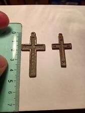 Lotto 2 Piccole Croci Antiche Religiose Votive 