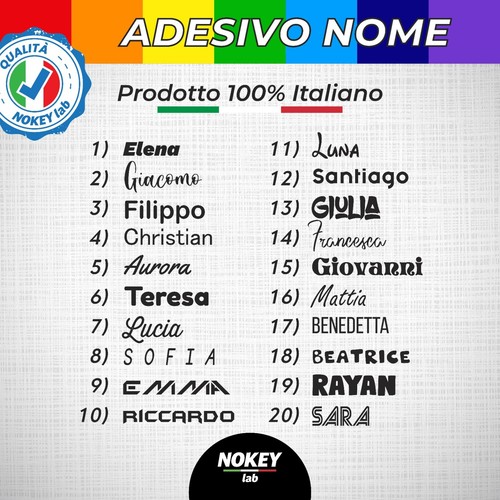 Adesivi nome scritta - adesivi,