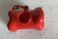 N’ 1 PORTA SACCHETTI IGIENICI PER CANI di PICCOLA e MEDIA TAGLIA, ROSSO