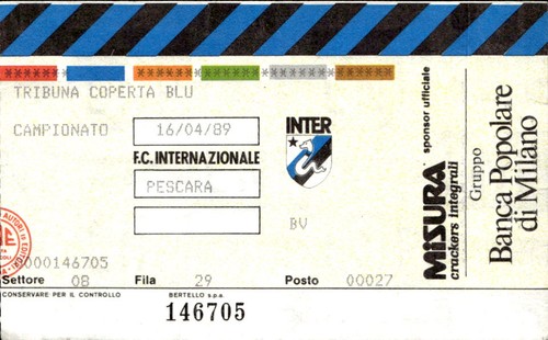 Biglietto stadio inter pescara - inter,