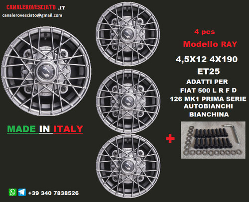Cerchi lega ray chrome - ray, fiat
