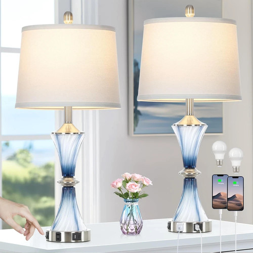 Lampada tavolo set vetro - tavolo,