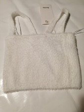 Bershka crop top in pelliccia