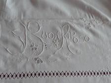 Antico lenzuolo in lino antico