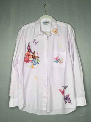 Camicia las olas - viola, spilla
