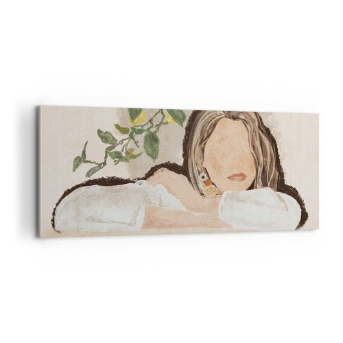 Quadro tela 100x40cm donna - su,