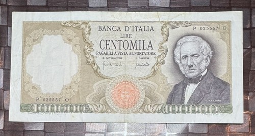 100000 lire manzoni decreto - manzoni,