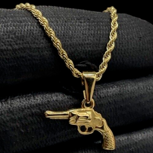 Collana pistola revolver - collana, color