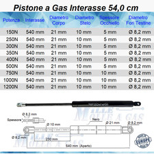 2 PISTONE A GAS MOLLA PER