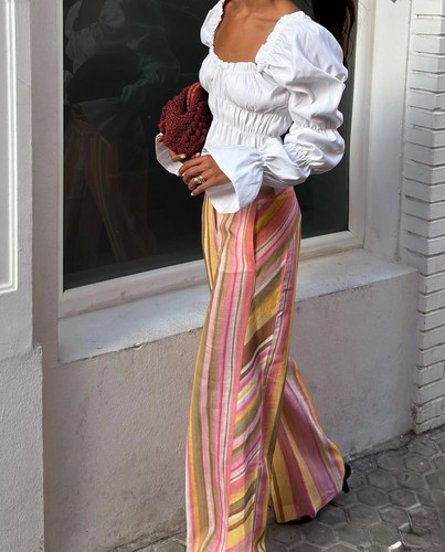 Zara pantaloni strisce a - strisce,