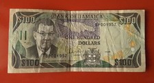 BANCONOTA 100 DOLLARI 1987 GIAMAICA (MOLTO RARA) [F471]