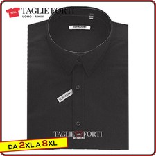 Camicia Uomo Taglie Forti elasticizzata cotone manica lunga Maxfort da 1XL a 8XL