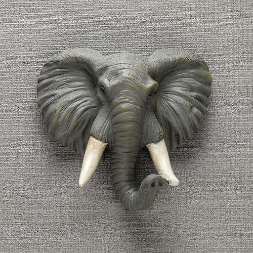 Statua testa elefante 3d - statua,