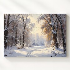 Tela foresta invernale luce