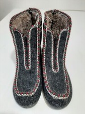 PANTOFOLE STIVALETTI INVERNALE IN LANA NADEL FILZ DONNA TAGLIA 41