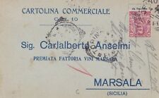 MARSALA: cart. commerciale  c.10 ind. a Carlalberto Anselmi   1906