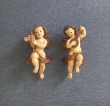 Vintage Cherubini Angeli Angelo Putti legno 17 cm (leggere descriz. vedere foto)