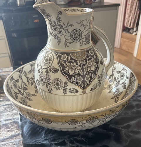 Hill pottery 1885 pitcher - , &