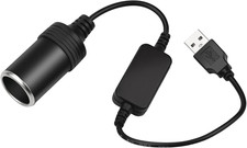 Convertitore a Presa Accendisigari per Auto Da 5V USB Maschio a 12V Femmina, Con