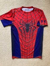🕷️ Under Armour Alter Ego Spiderman Heatgear Camicia a Compressione Uomo Large