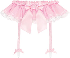 Con Volant Pizzo Femminuccia Chiffon Trasparente Giarrettiera Reggicalze Cintura