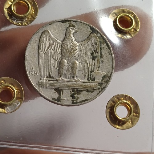 Silver coin lire aquilotto - silver,