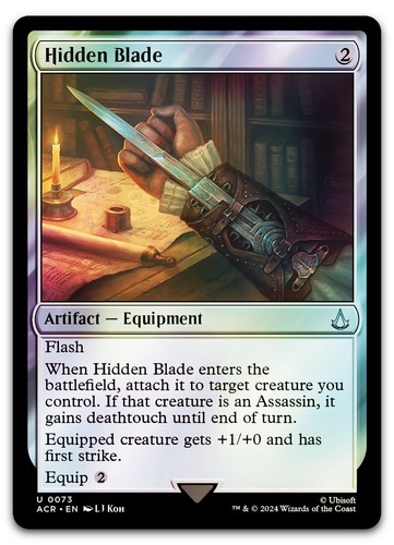 Hidden blade - blade, (nm)