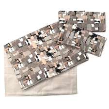 TRUSSARDI HOME COMPLETO LETTO COTONE "MOSAIC SMALL MARRONE"