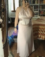 Abito lungo rosa cipria taglia