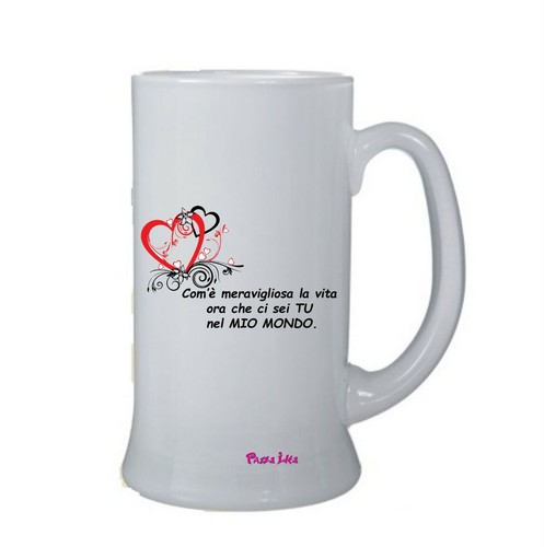 Bicchiere birra vetro cuore - birra, ci