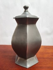 Centro tavola in peltro contenitore con coperchio