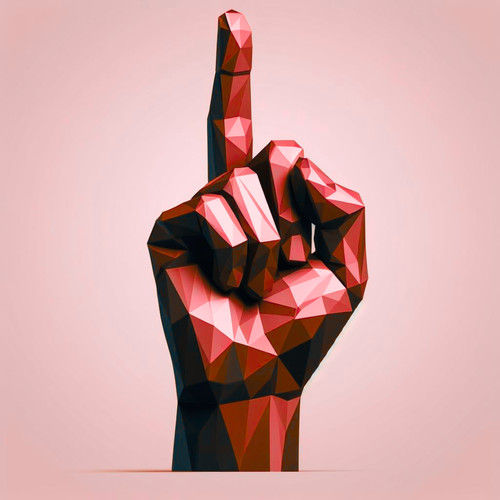 Mano dito medio idea - medio, 🖕-