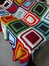 Crochet blanket plaid - ,