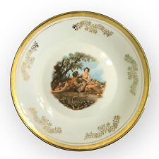PIATTO in porcellana e oro zecchino Seltmann Weiden Bavaria Ø 30 cm Vintage 1960