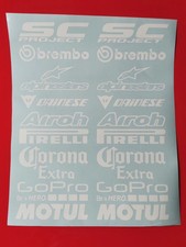 Set 18 adesivi sponsor moto -