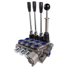 Distributore idraulico 3/8" doppio effetto a 4 leve per cimatrice oleodinamico