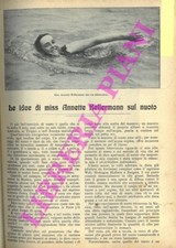 Sport - Nuoto - Le idee di miss Annette Kellermann sul nuoto.