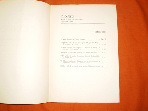 Dioniso rivista liii 1982 - rivista,