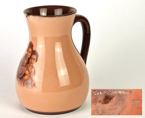 Ceramica brocca donna ritratto - brocca,
