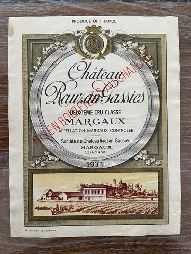 1971 château rauzan gassies - 1971,