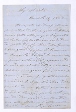 Lettera con autografo tenente