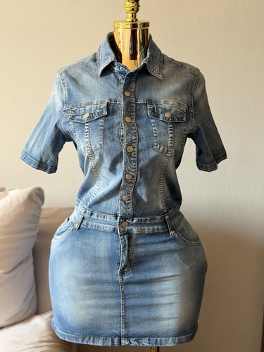 Abito denim donna vestito - denim,