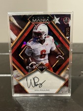 2024 WILD CARD AUTO MANIA /25 AUTO WILL PAULING Notre Dame Fighting Irish